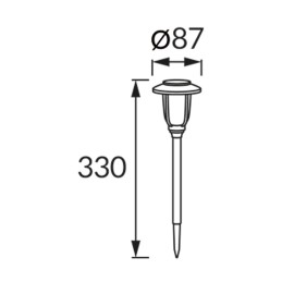 Solar LED lamp Cypis Led black cw