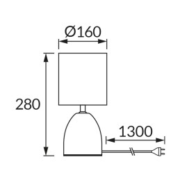 Pöytävalaisin makuuhuoneeseen Jota E14 wenge