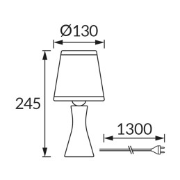 E14 Table lamp Polina E14 grey