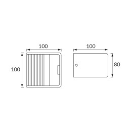 Sieninis, laiptų apšvietimas Raca Led 5w, juodas