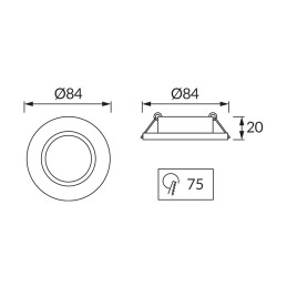 Įleidžiamas šviestuvas Gu5.3 Oktan apvalus chromas