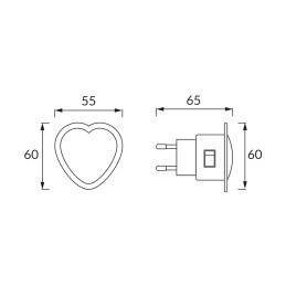 Yövalo Serce Led 0,3w 220v valkoinen