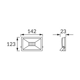 SMD LED floodlight kroma led 20w grey cw