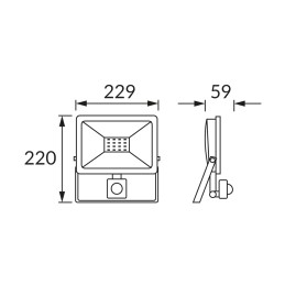 Led prožektor Kroma slim 50w liikumisanduriga, külm ip65