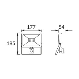 kroma led s 30w grey cw