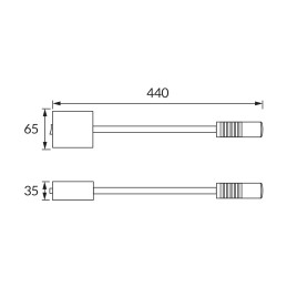 Wall light Ari Led 3W 4100K flexible black gold