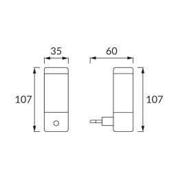 Öövalgusti Wieza Led 0,4w 220v valge