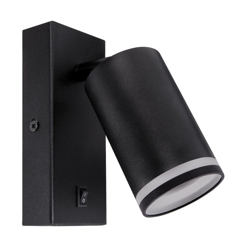 Wall light with switch Zula wll gu10 black