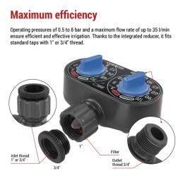 Mechaninis laistymo laikmatis, 1 išėjimas