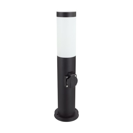 Post light, garden light Tuber e27 with 220V socket black
