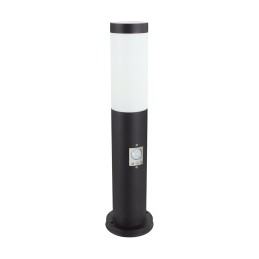 Post light, garden light Tuber e27 with motion sensor black