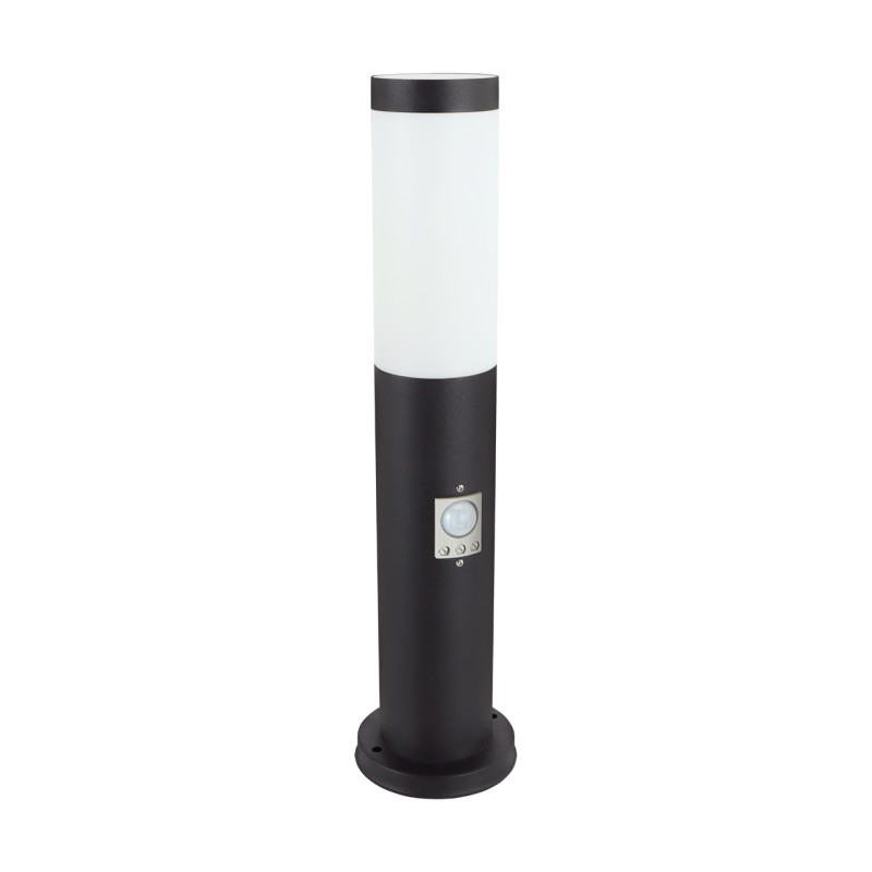 Post light, garden light Tuber e27 with motion sensor black