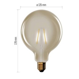 LED lemputė Vintage G125 / E27 / 4,5 W (40 W) / 420 lm / Šilta balta