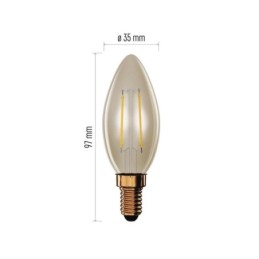 LED pirn Vintage küünal / E14 / 2.5 W (20 W) / 225 lm / Soe valge