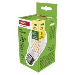 LED lemputė Filament A60 A CLASS / E27 / 5 W (75 W) / 1060 lm / šilta balta