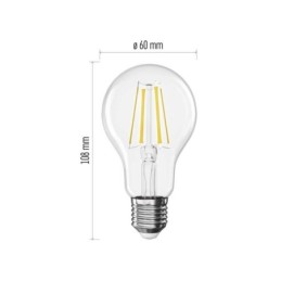 LED-hehkulamppu hehkulanka A60 / E27 / 5,9 W (60 W) / 806 lm / Neutraali valkea