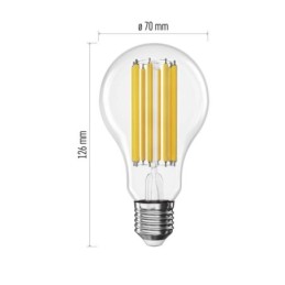 LED lemputė Filament A70 / E27 / 18 W (150 W) / 2452 lm / Šilta balta