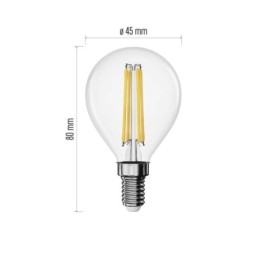 Светодиодная лампа Filament Mini Globe / E14 / 1,8 Вт (25 Вт) / 250 лм / Теплый белый
