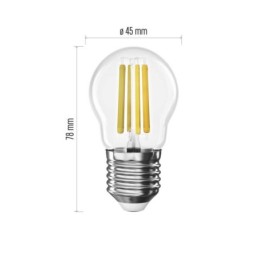 LED pirn hehkulanka Mini Globe / E27 / 5,9 W (60 W) / 806 lm / Soe valge
