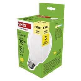 LED lemputė Filament G95 / E27 / 7,8 W (75 W) / 1055 lm / Šilta balta
