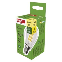 LED pirn Filament pall A CLASS / E14 / 3.8 W (60 W) / 806 lm / soe valge