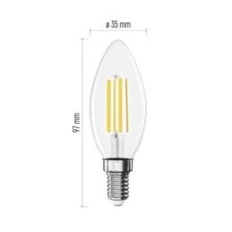 LED pirn Filament küünal / E14 / 7 W (75 W) / 1055 lm / neutraalne valge