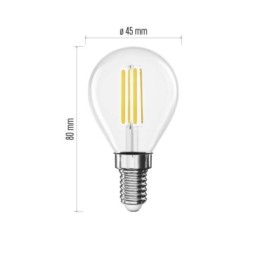 LED lemputė Filamentinė lemputė / E14 / 7 W (75 W) / 1055 lm / neutrali balta