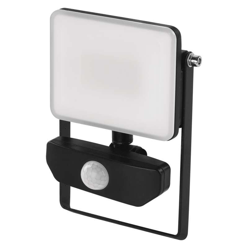 LED Floodlight ILIO with motion sensor, 10.5W, black, neutral white