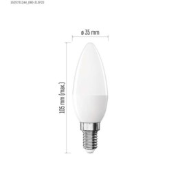 LED-lamppu Peruskynttilä / E14 / 5,5 W (40 W) / 470 lm / Lämmin valkoinen