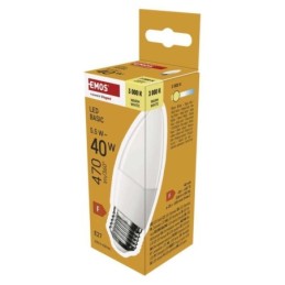 LED-lamppu Basic kynttilä / E27 / 5,5 W (40 W) / 470 lm / Lämmin valkoinen